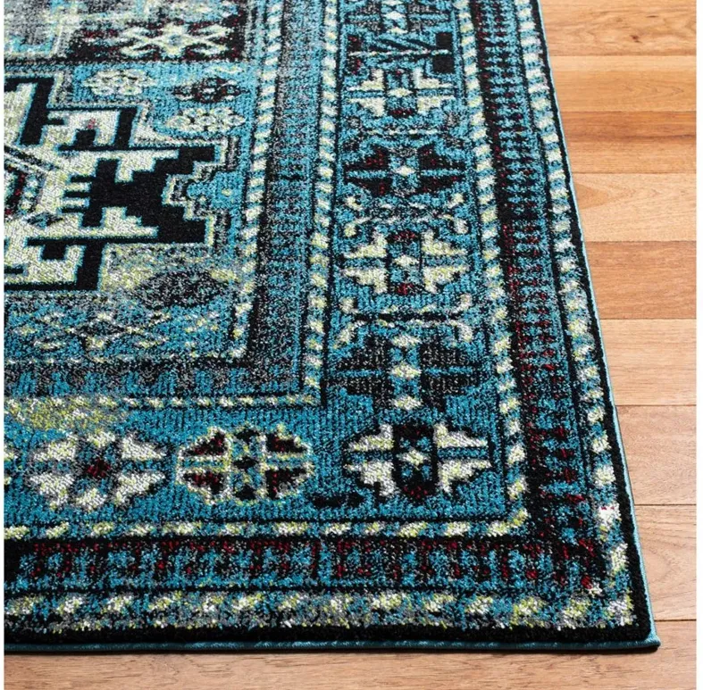 Zagros Area Rug in Light Blue & Black by Safavieh