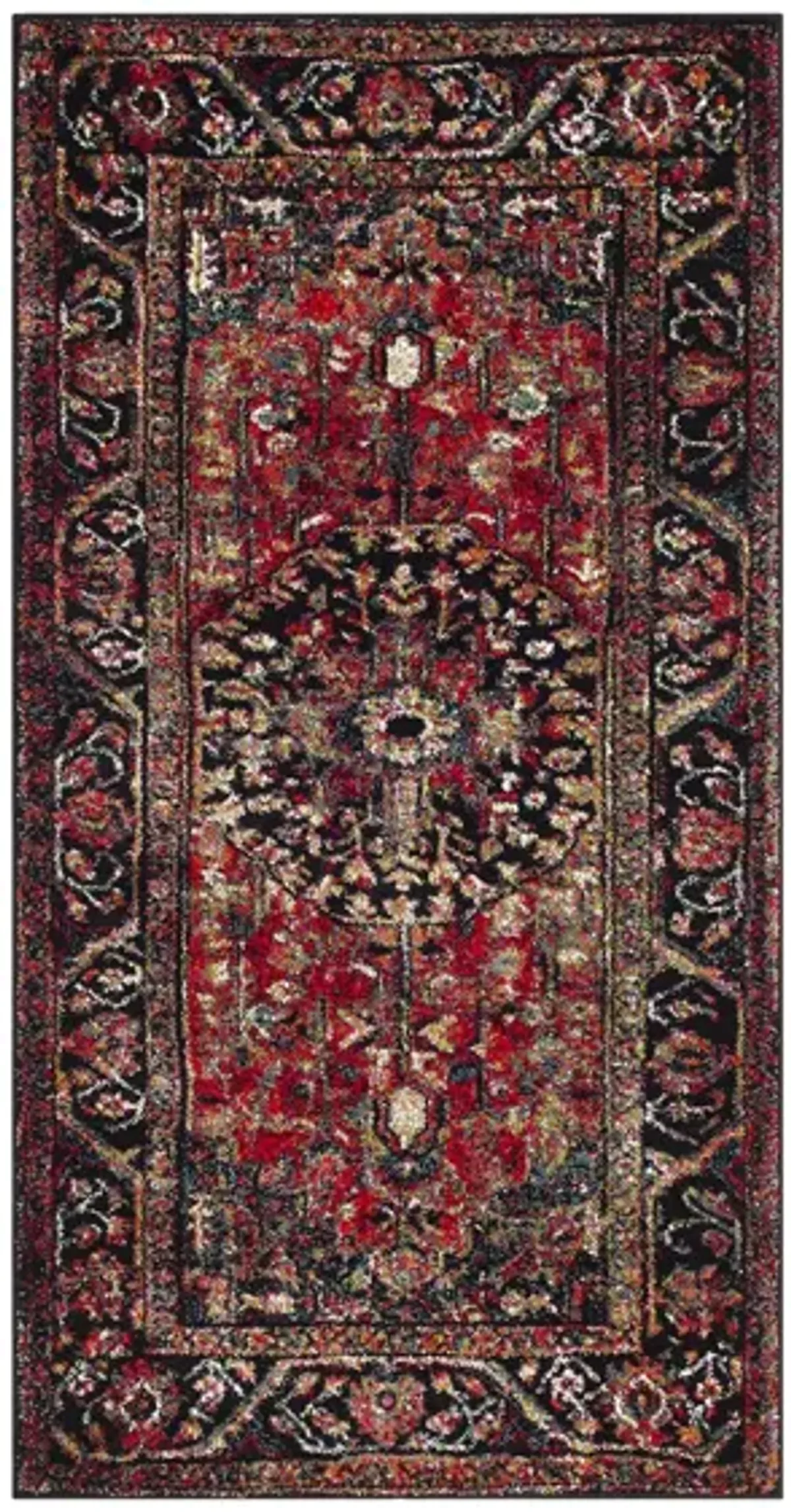 Mordechai Area Rug in Red & Black by Safavieh