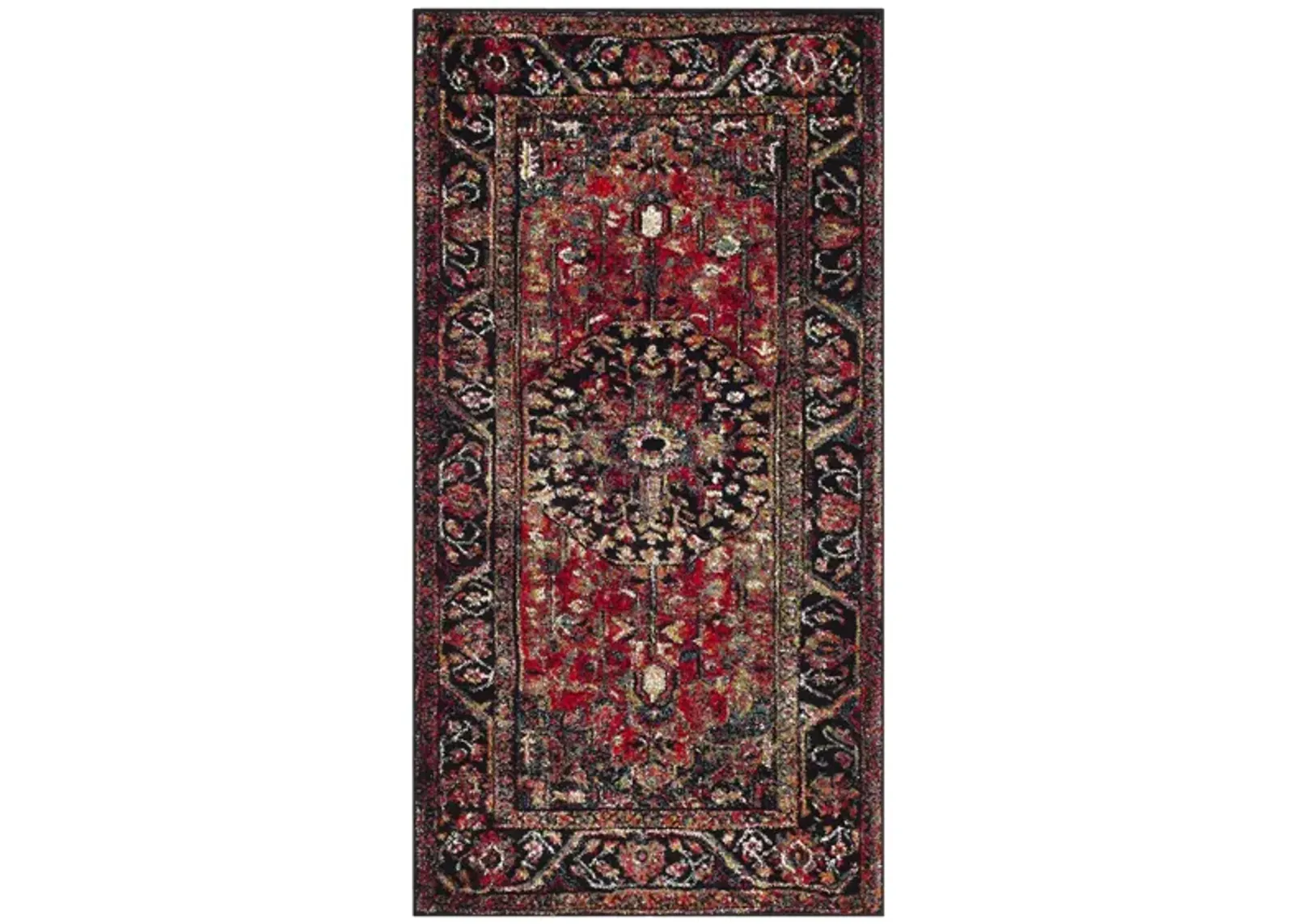 Mordechai Area Rug in Red & Black by Safavieh