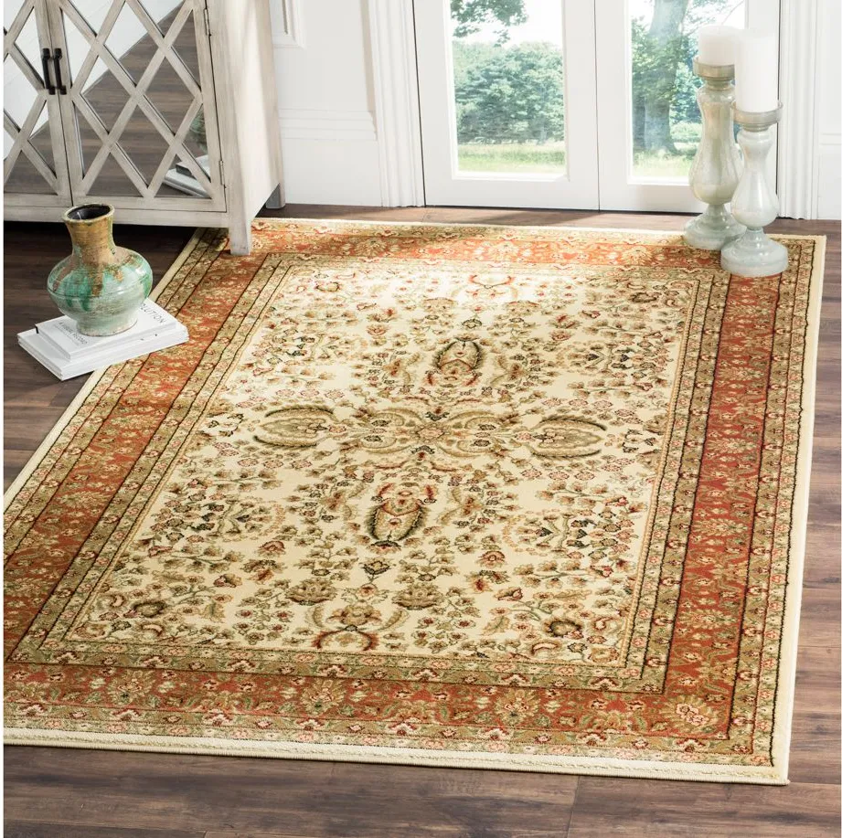 Forester Area Rug in Ivory / Rust by Safavieh