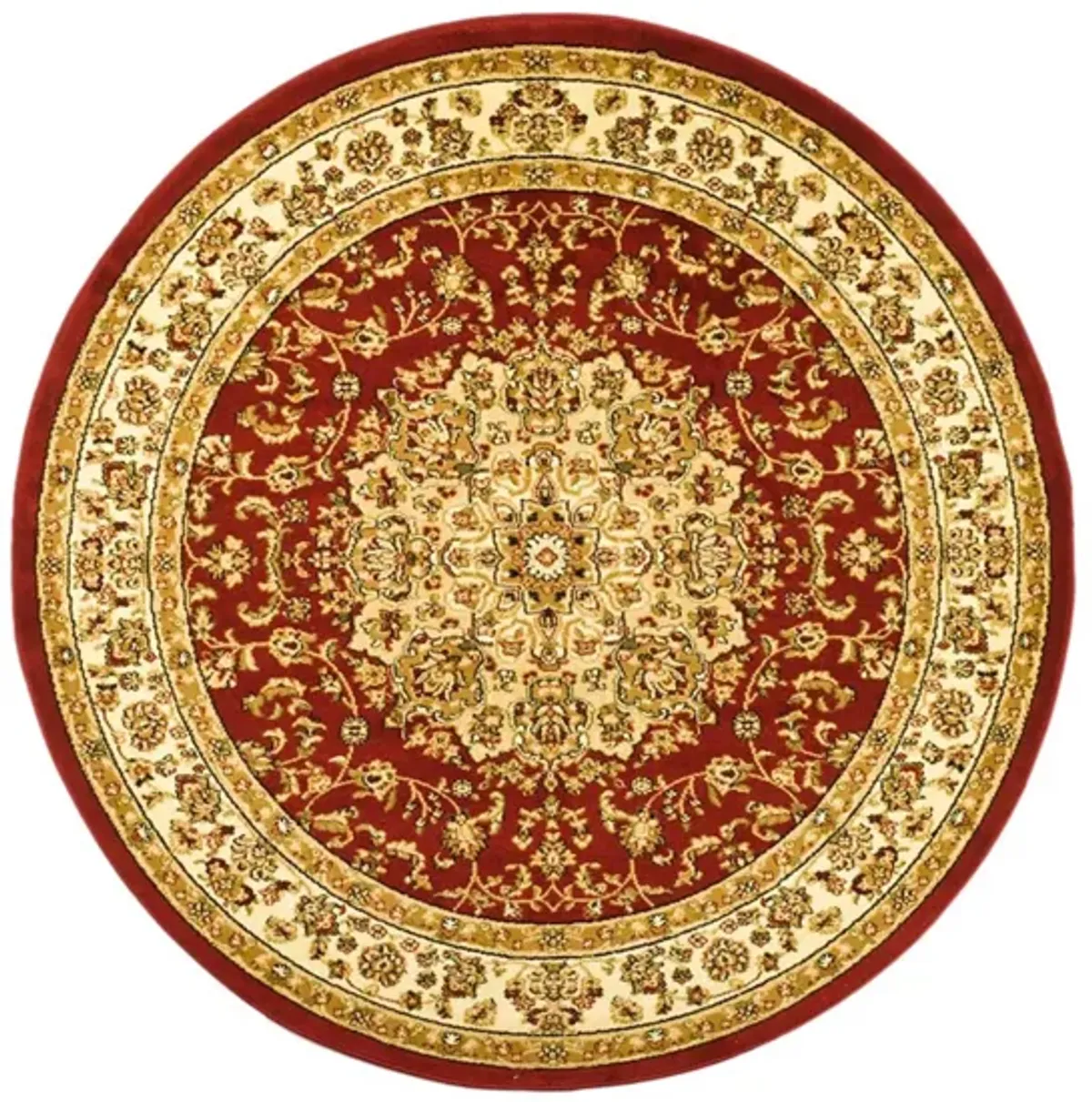 Fareham Area Rug Round in Red / Ivory by Safavieh