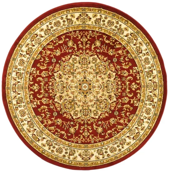 Fareham Area Rug Round in Red / Ivory by Safavieh