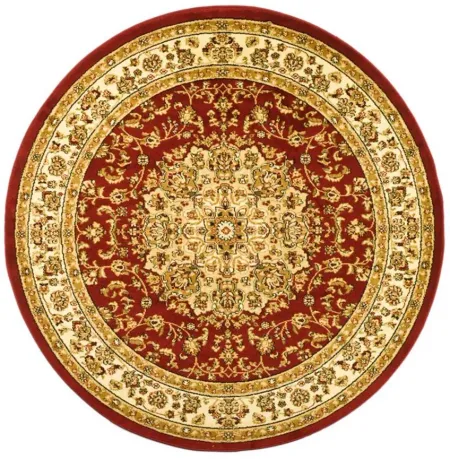 Fareham Area Rug Round in Red / Ivory by Safavieh