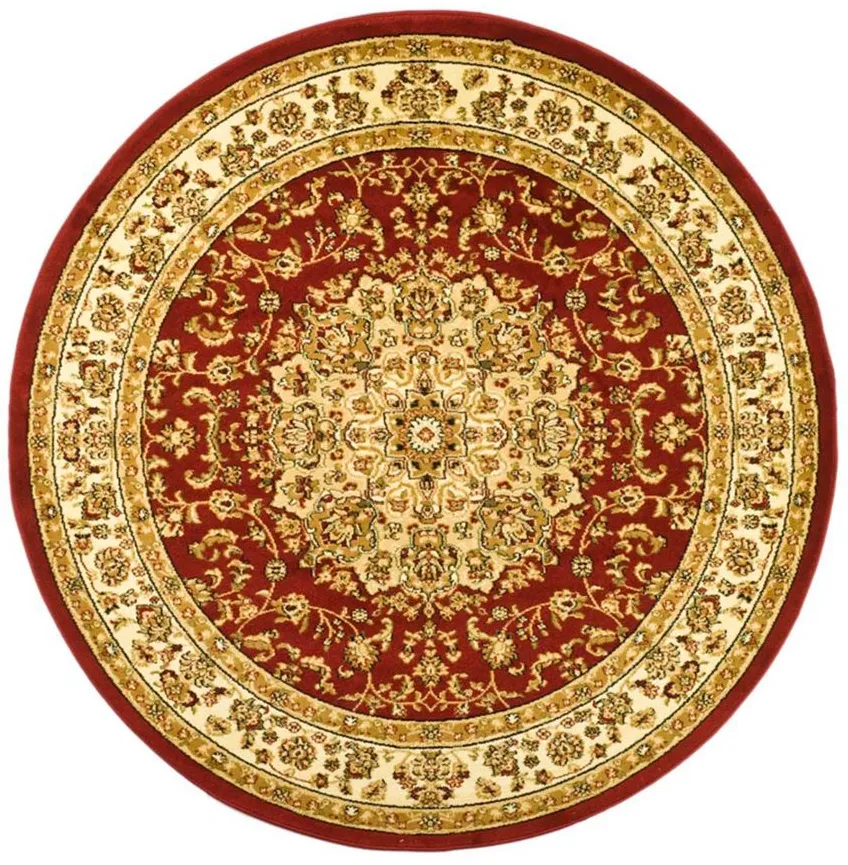 Fareham Area Rug Round in Red / Ivory by Safavieh