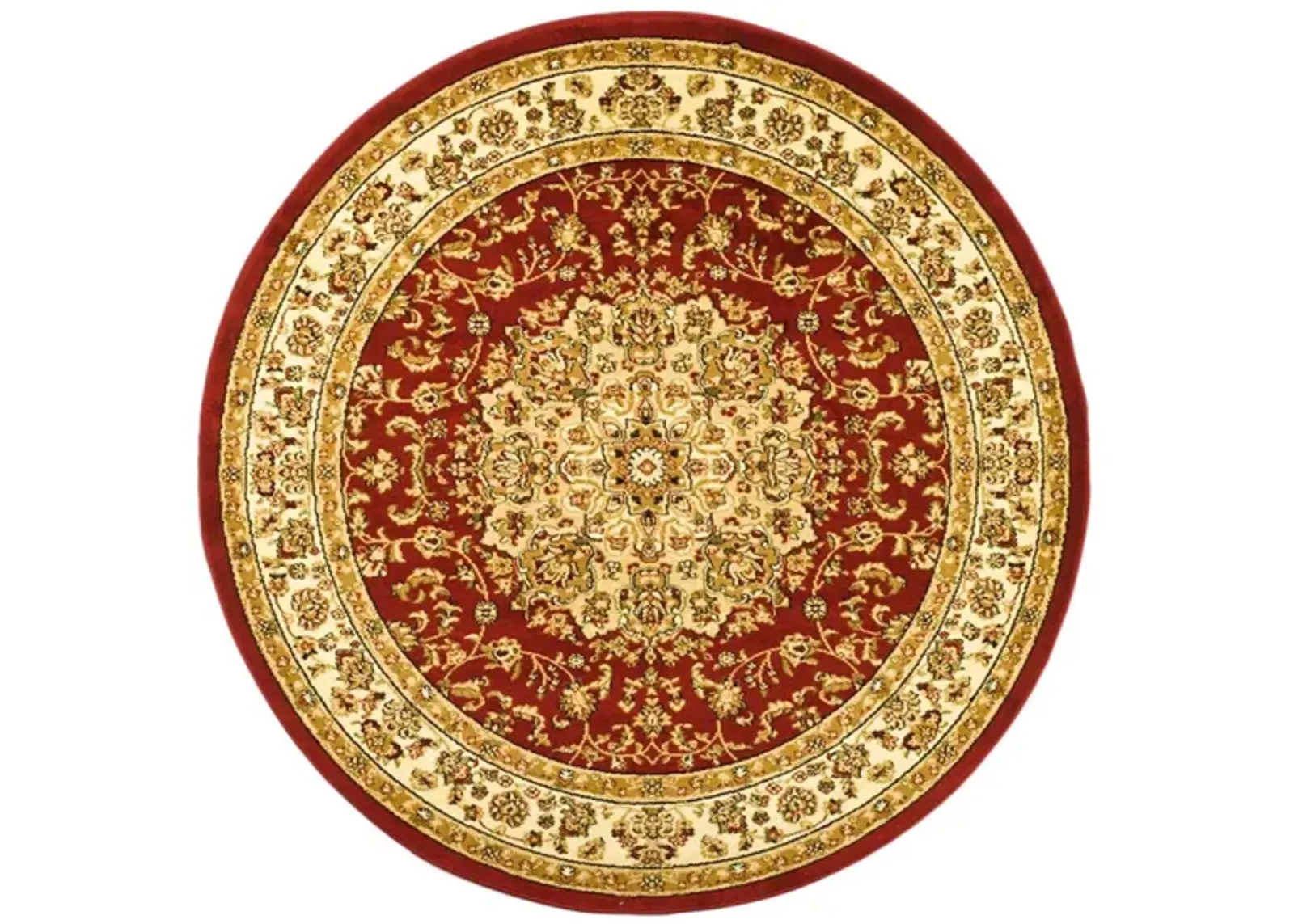 Fareham Area Rug Round in Red / Ivory by Safavieh