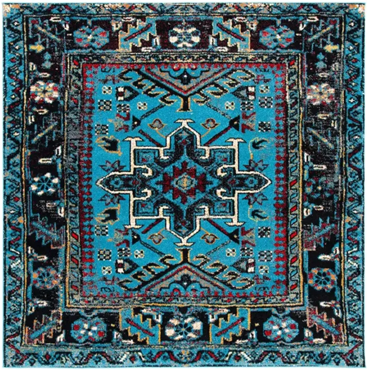 Darius Light Blue Area Rug in Light Blue & Black by Safavieh