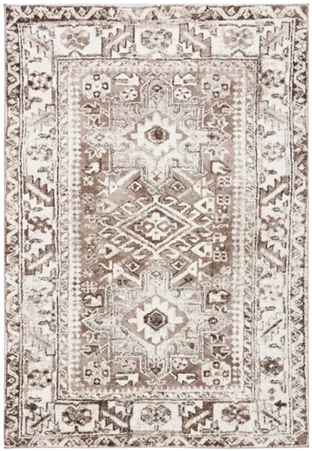 Darius Brown Area Rug in Brown & Ivory by Safavieh