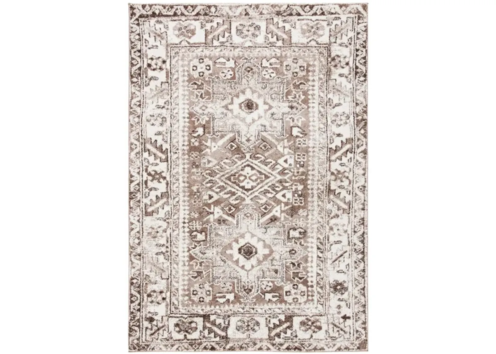 Darius Brown Area Rug in Brown & Ivory by Safavieh