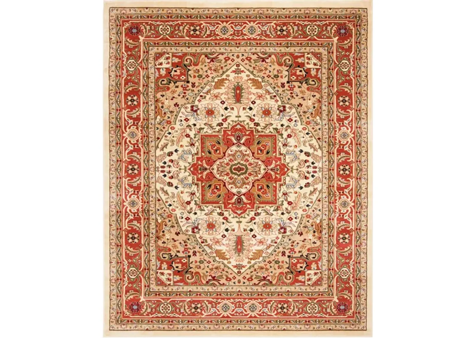 Mercia Area Rug in Ivory / Rust by Safavieh