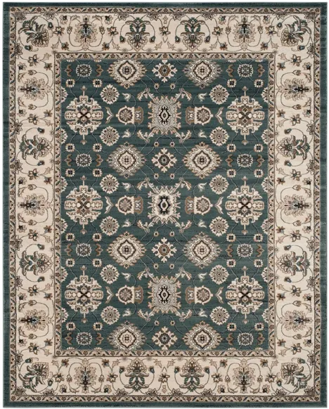 Sussex Area Rug in Teal / Cream by Safavieh