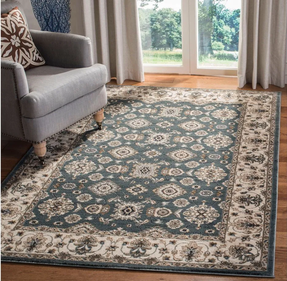 Sussex Area Rug in Teal / Cream by Safavieh