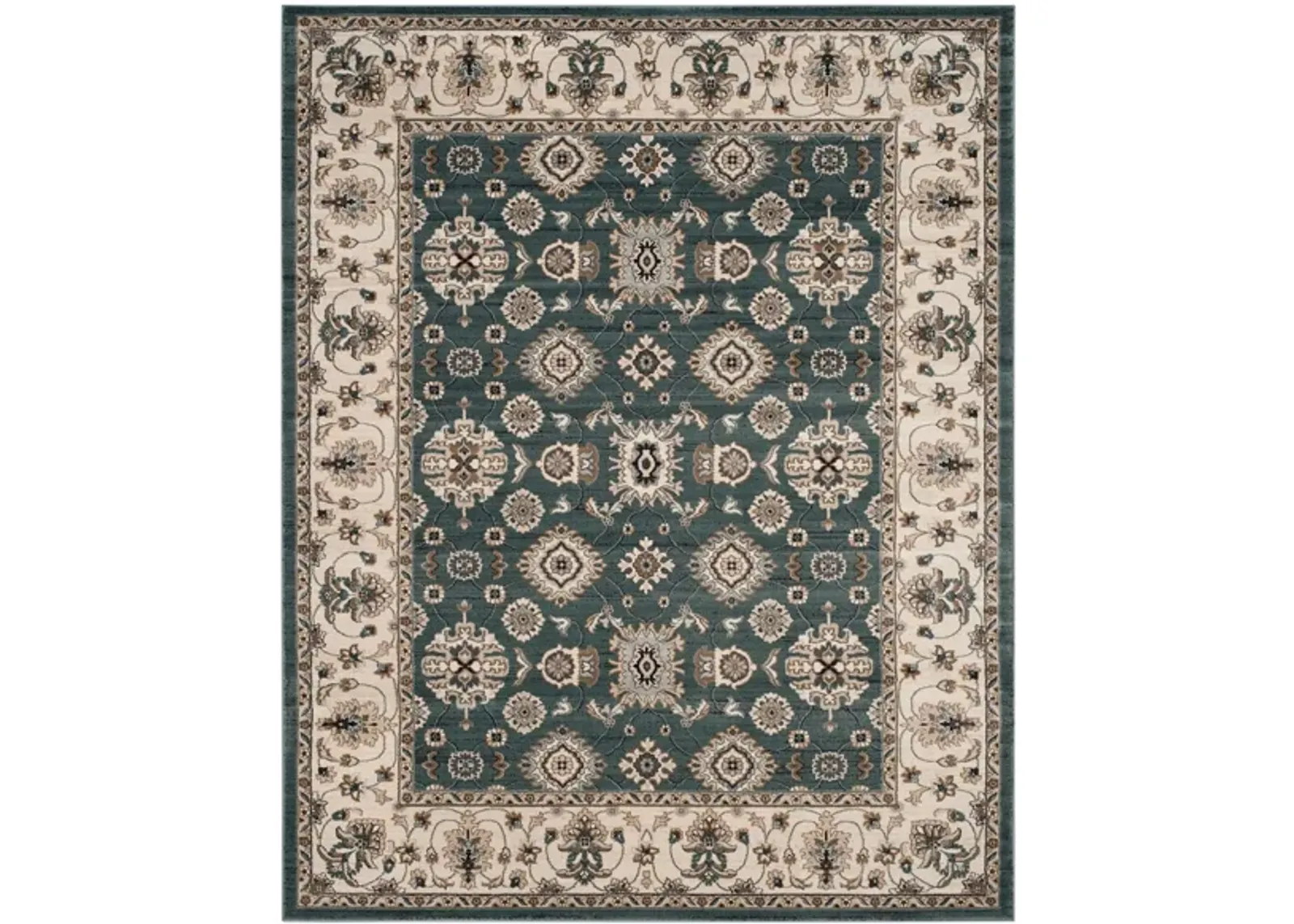 Sussex Area Rug in Teal / Cream by Safavieh