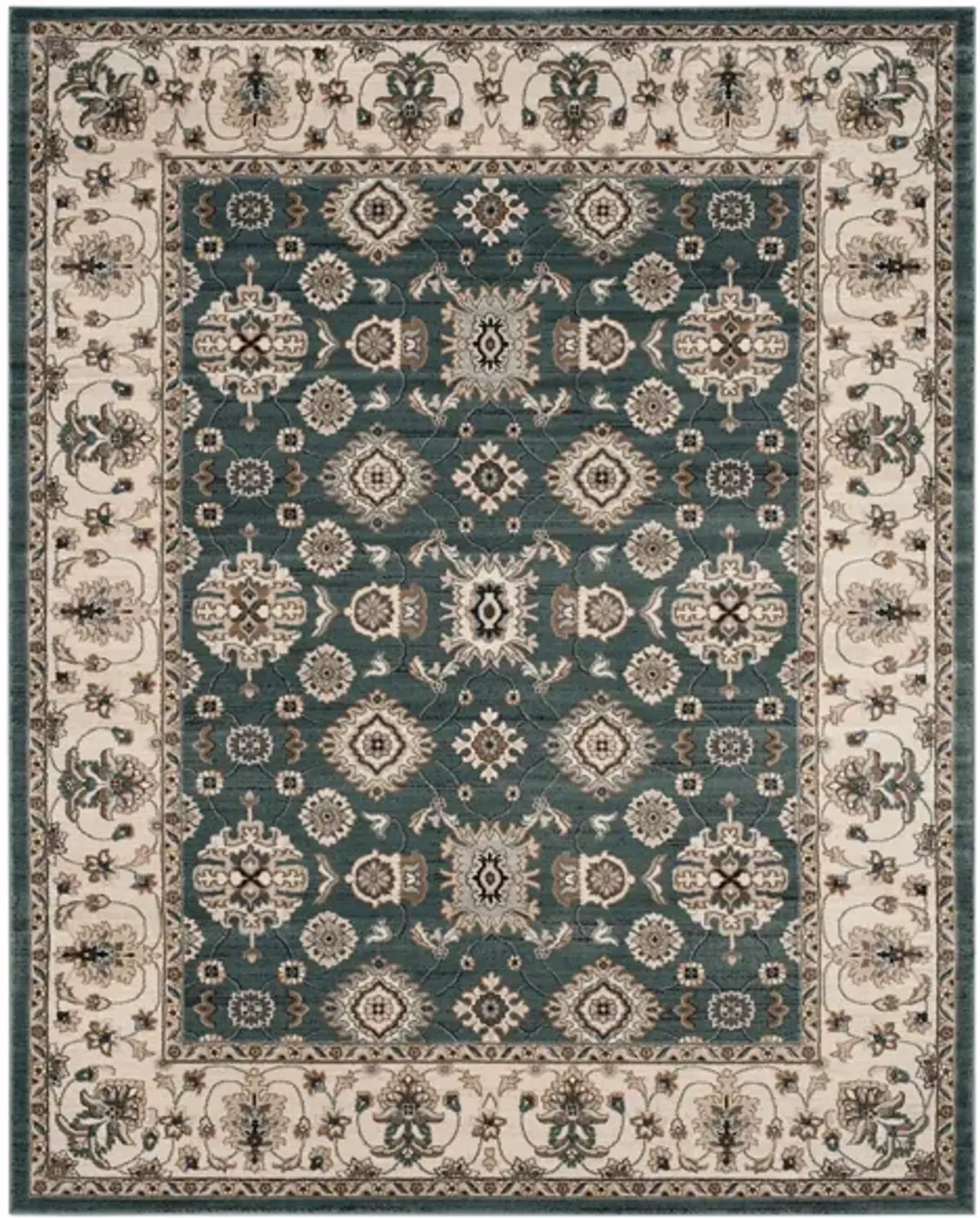 Sussex Area Rug in Teal / Cream by Safavieh