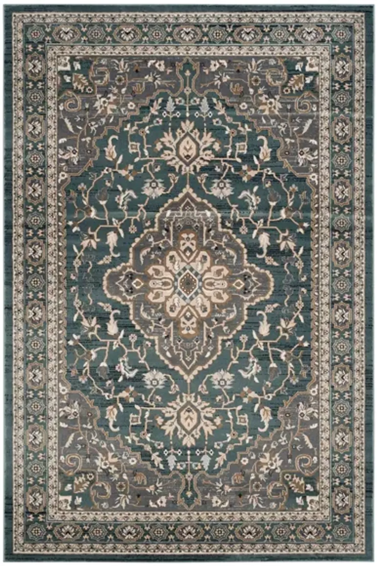 Mortimer Area Rug in Teal / Gray by Safavieh