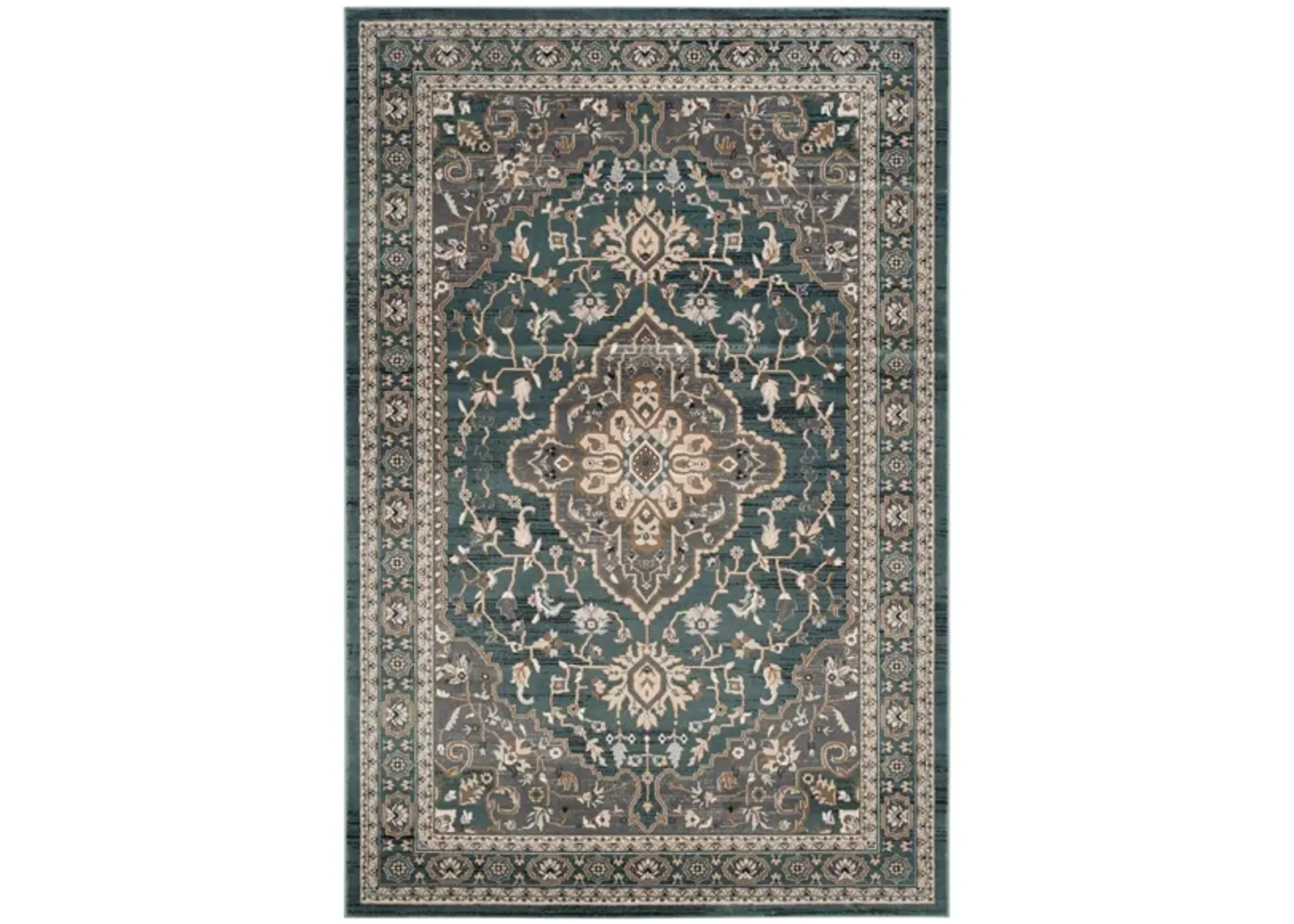 Mortimer Area Rug in Teal / Gray by Safavieh