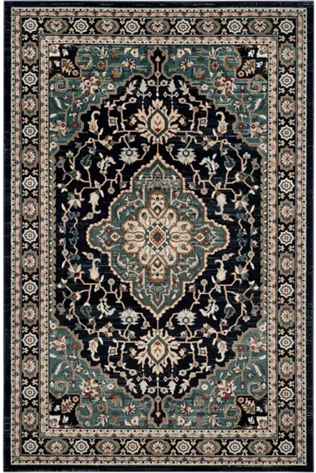 Mortimer Area Rug in Anthracite / Teal by Safavieh