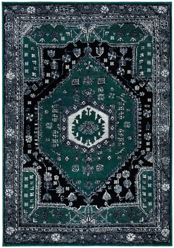 Hamadan Green Area Rug