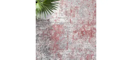 Thompson Square Area Rug in Gray; Pink by Safavieh