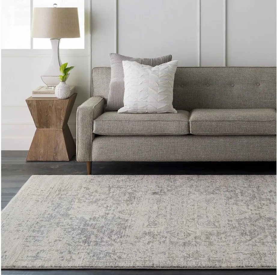 Harput Rug in Charcoal, Light Gray, Beige by Surya