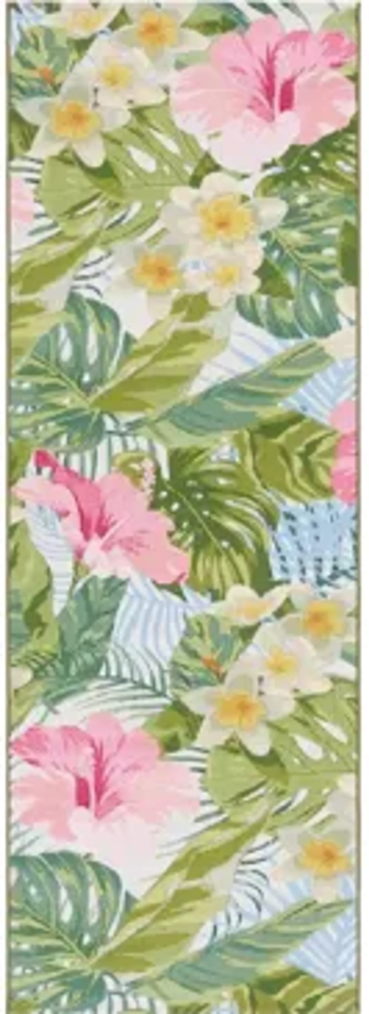 Barbados Flora Indoor/Outdoor Runner Rug