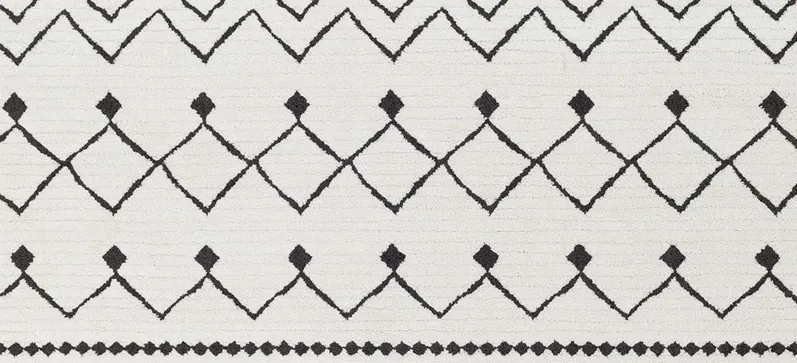 Casablanca Shag Rug in Black, Charcoal, White by Surya