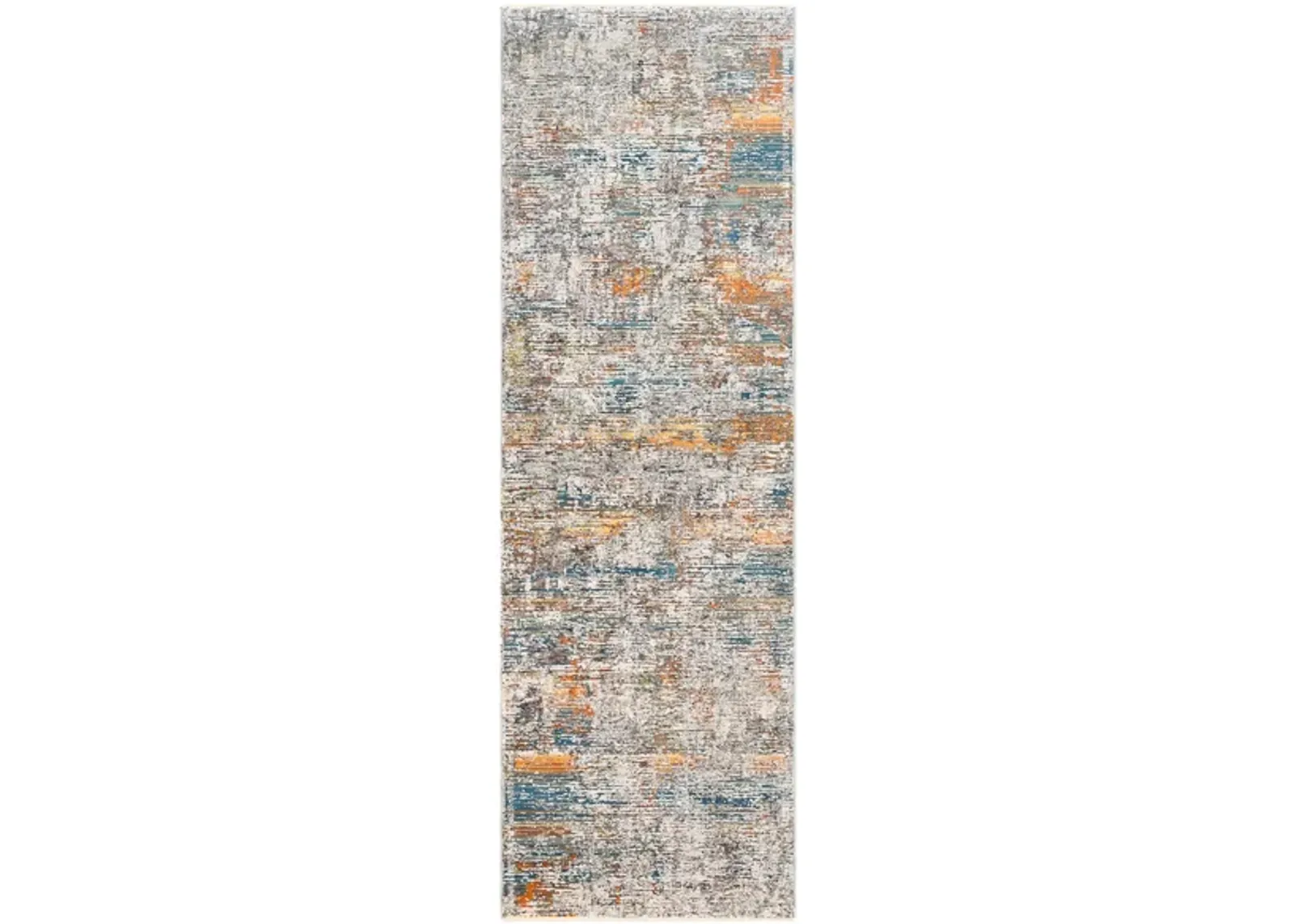 Presidential Santa Fe Rug in Bright Blue, Burnt Orange, Peach, Pale Blue, Medium Gray, Charcoal, Ivory, Butter, Lime by Surya