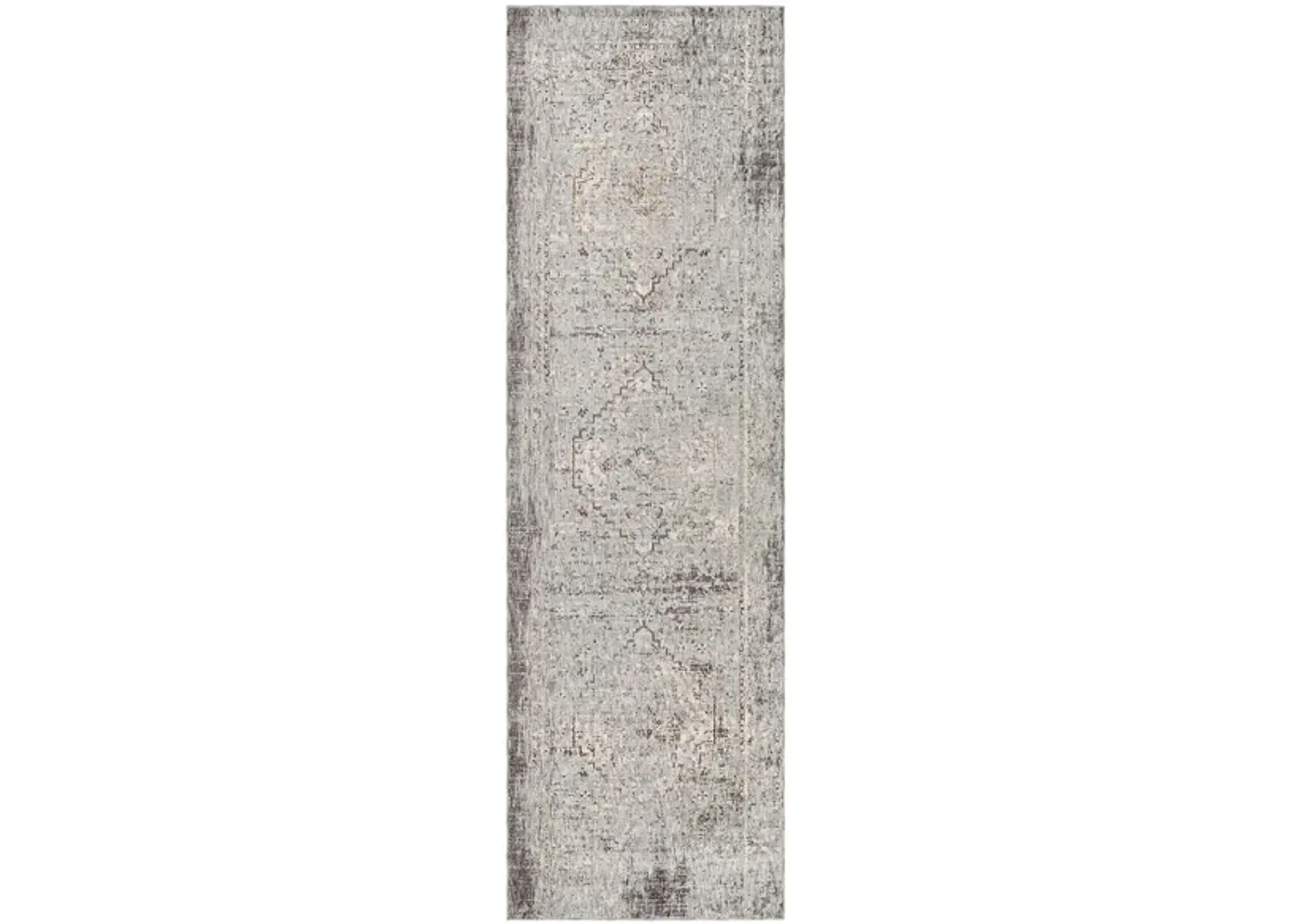 Presidential Moonstone Rug in Medium Gray, Charcoal, Ivory, Butter, Pale Blue, Bright Blue, Lime, Peach, Burnt Orange by Surya