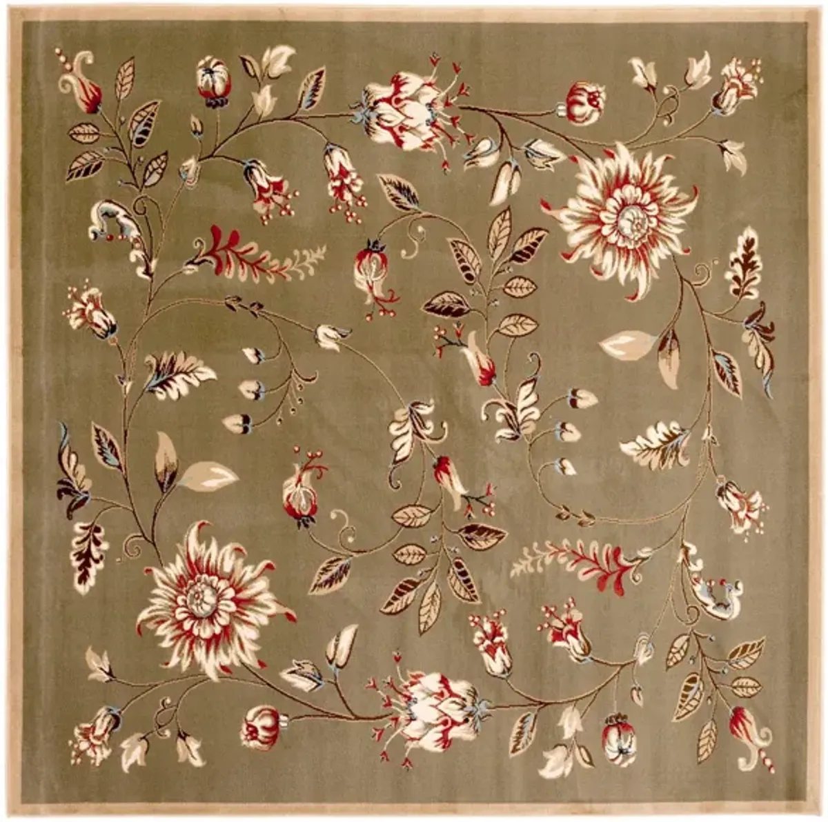 Abernethy Area Rug in Green / Multi by Safavieh