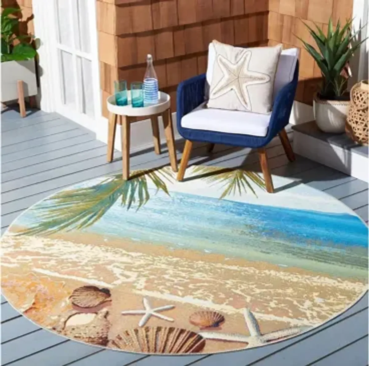 Barbados Shell Indoor/Outdoor Area Rug