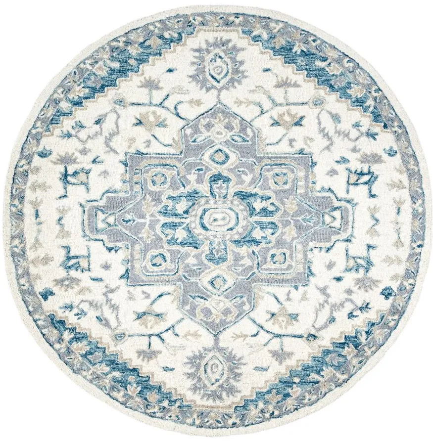 MC Area Rug in Ivory & Navy by Safavieh