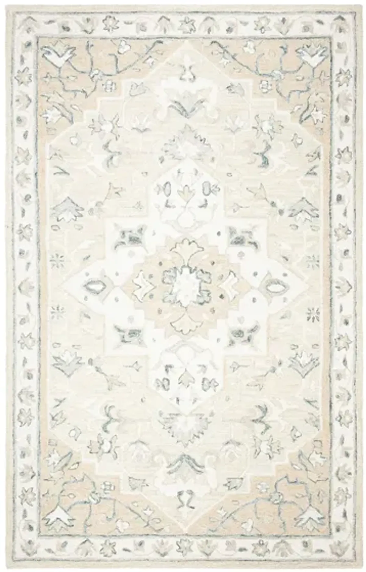 Turbo Area Rug in Beige & Ivory by Safavieh