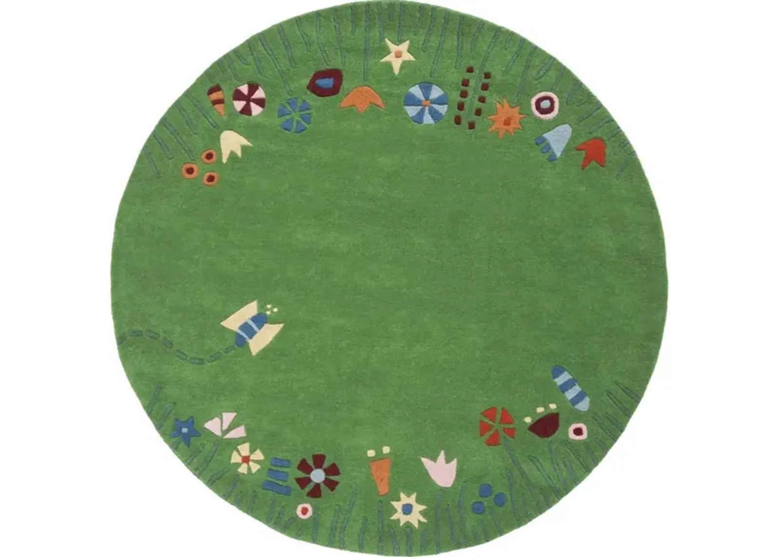 Hanau Kid's Rug in Green/Multi by Safavieh