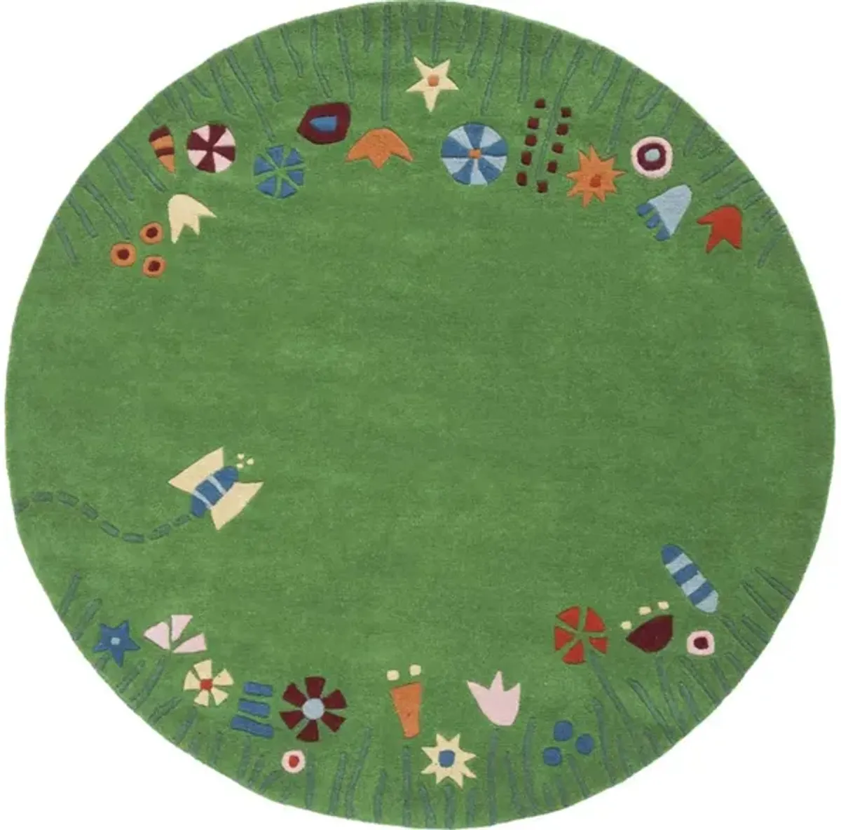 Hanau Kid's Rug in Green/Multi by Safavieh