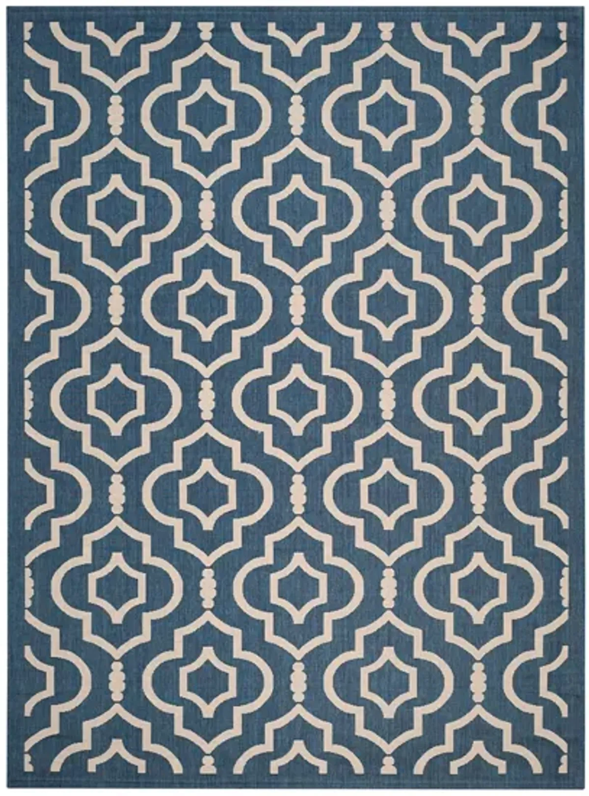 Courtyard Key Indoor/Outdoor Area Rug in Navy & Beige by Safavieh