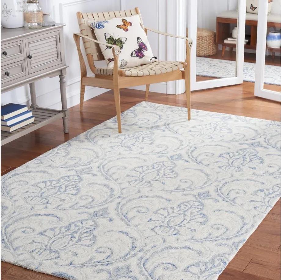 Van Gogh Area Rug in Ivory & Blue by Safavieh