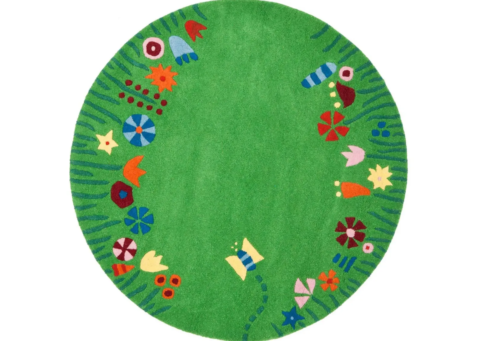 Hanau Kid's Rug in Green/Multi by Safavieh