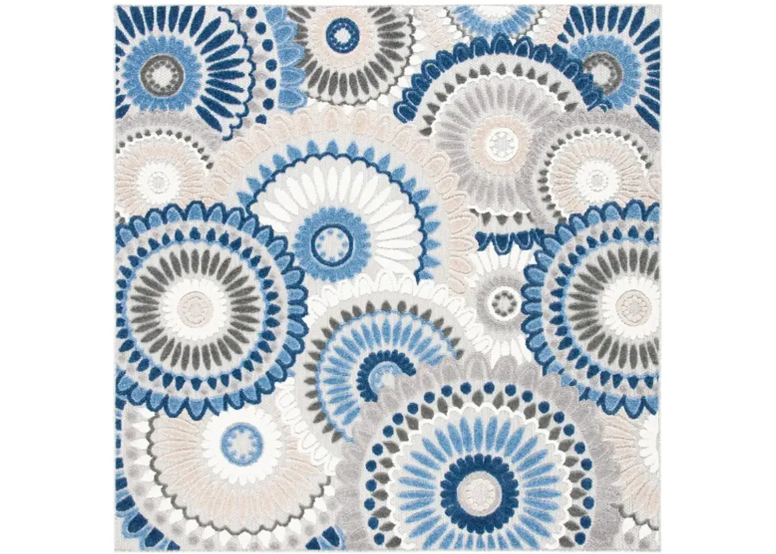 Cabana II Area Rug in Gray & Blue by Safavieh