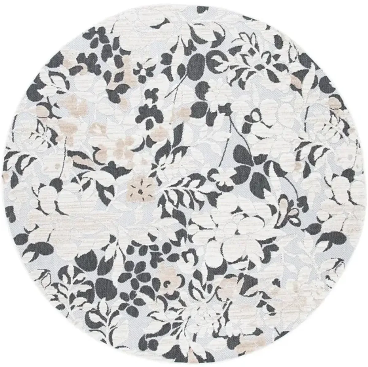 Cabana IV Area Rug in Ivory & Charcoal by Safavieh