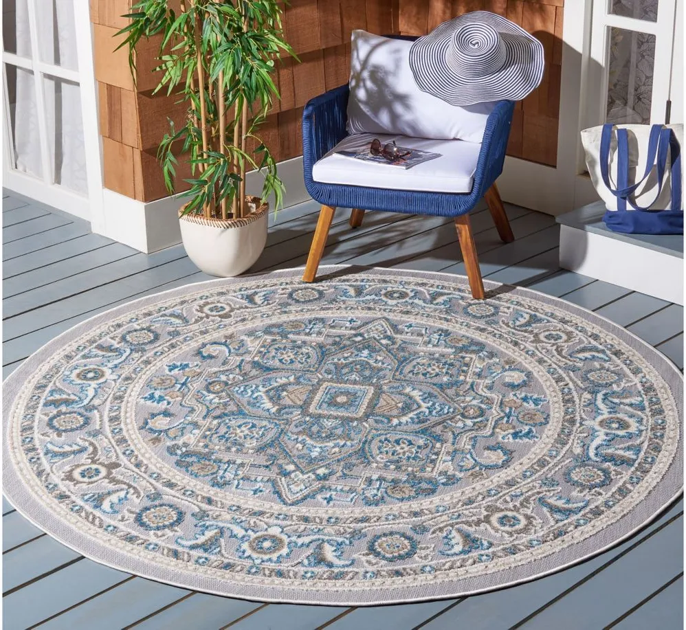 Cabana IV Area Rug in Navy & Gray by Safavieh