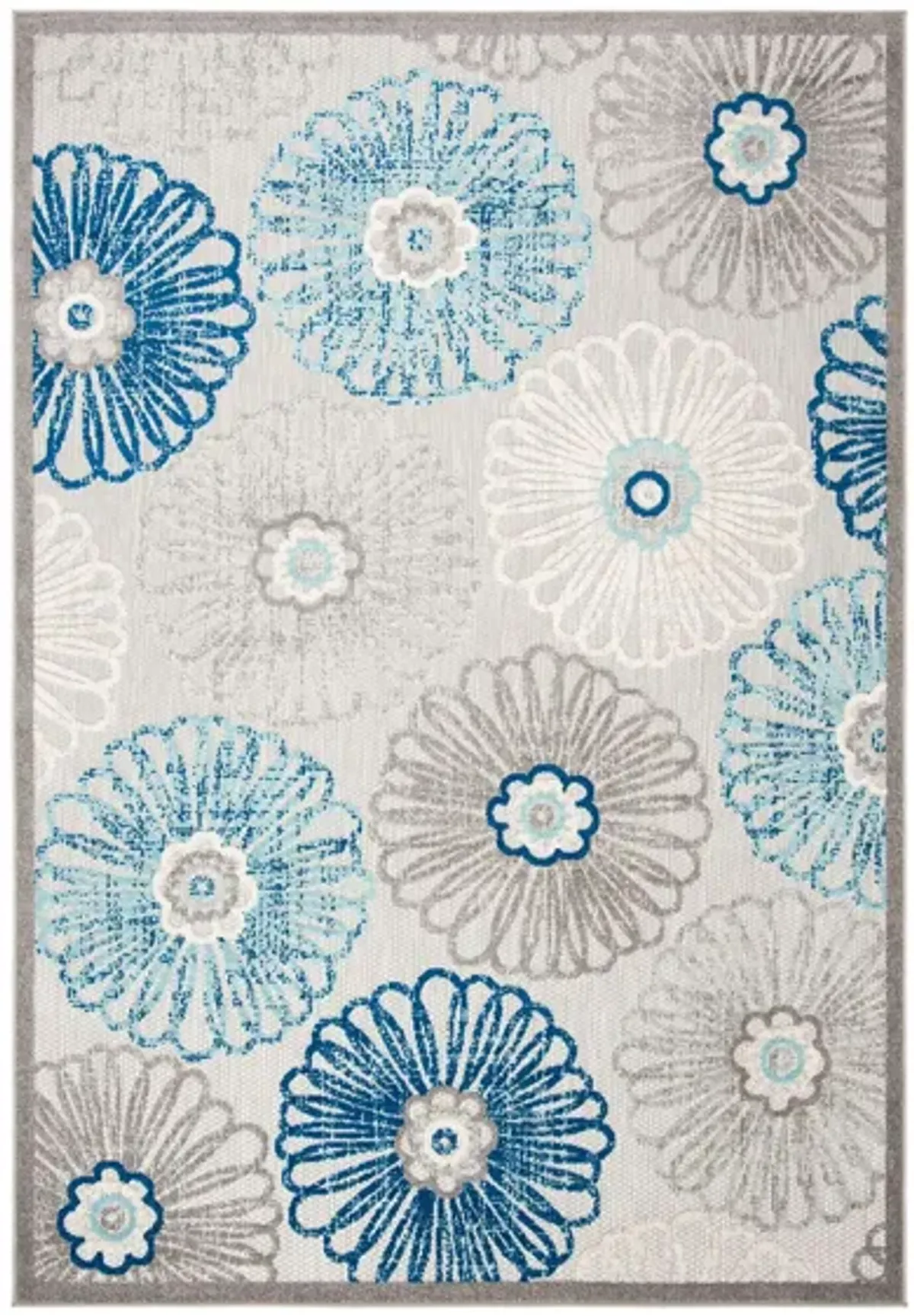 Cabana V Area Rug in Gray & Blue by Safavieh