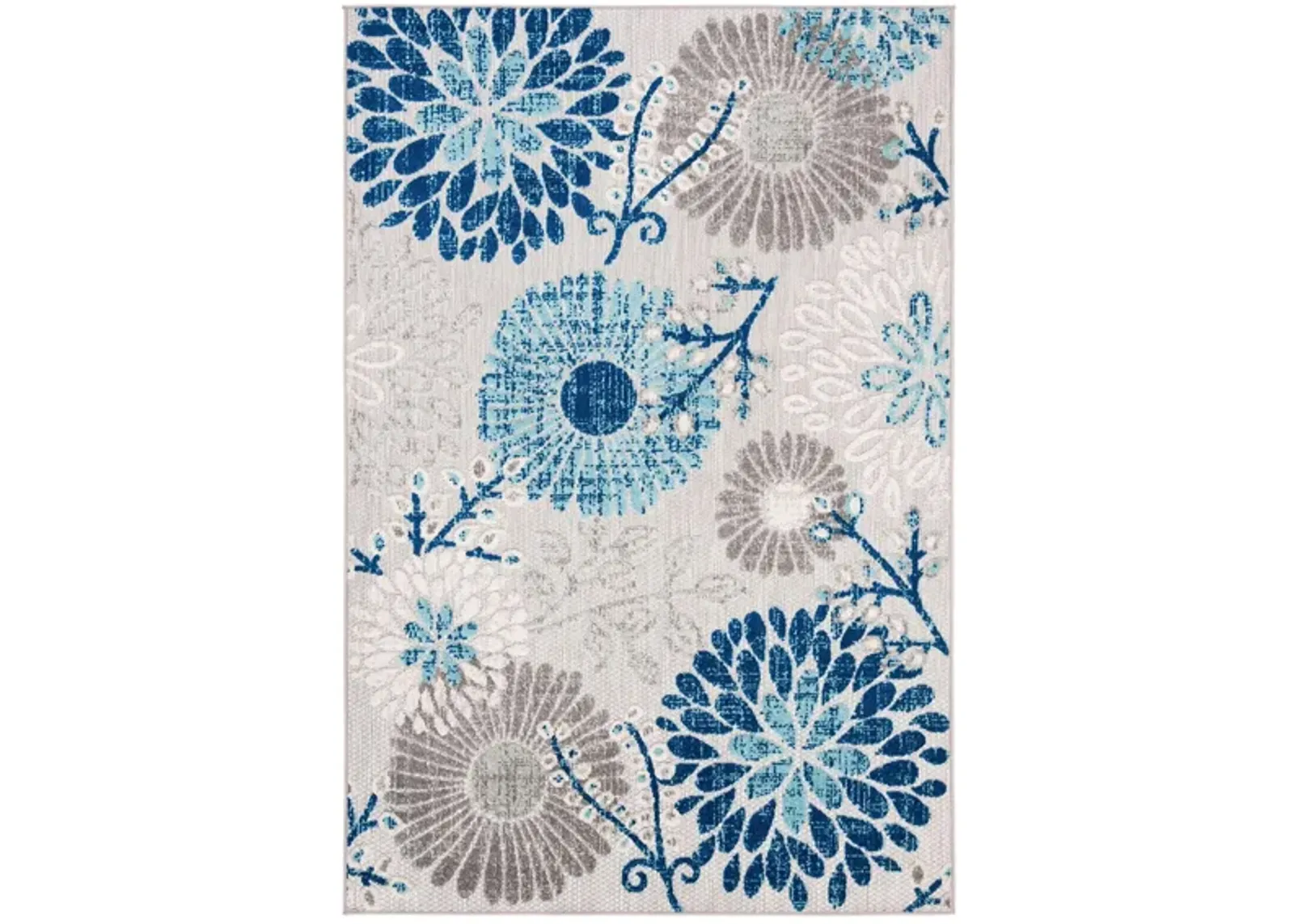 Cabana V Area Rug in Gray & Blue by Safavieh