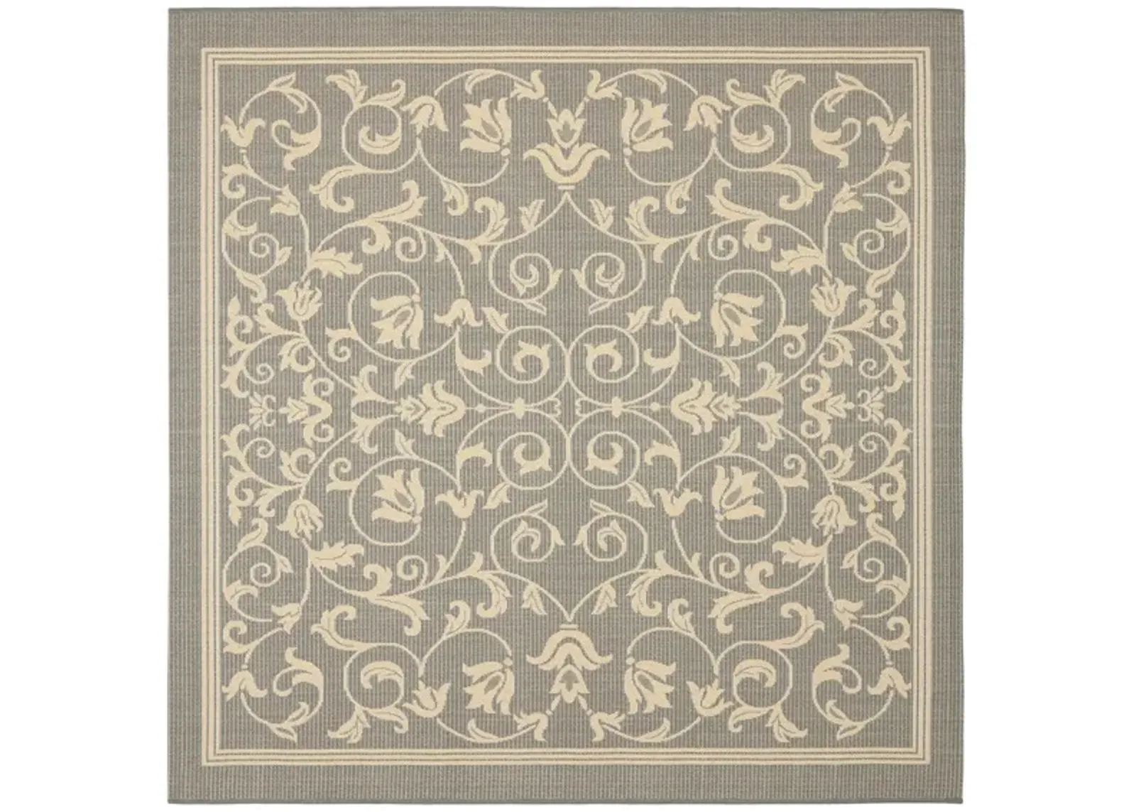 Courtyard Vines Indoor/Outdoor Area Rug in Gray & Natural by Safavieh