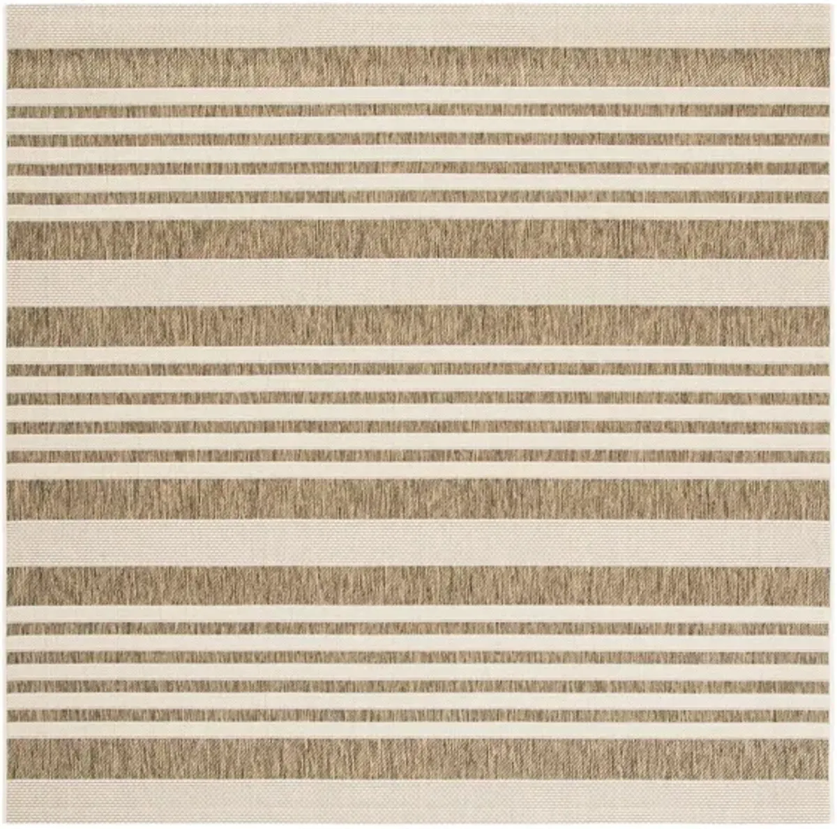 Courtyard Indoor/Outdoor Area Rug in Brown & Bone by Safavieh