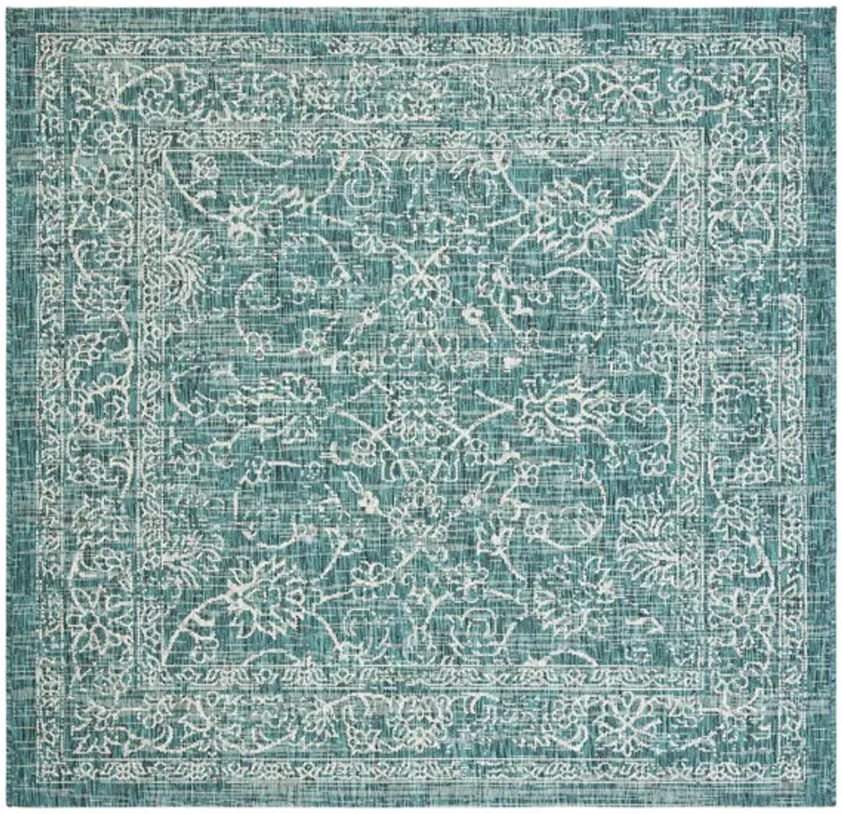 Courtyard Pacific Indoor/Outdoor Area Rug in Turquoise by Safavieh