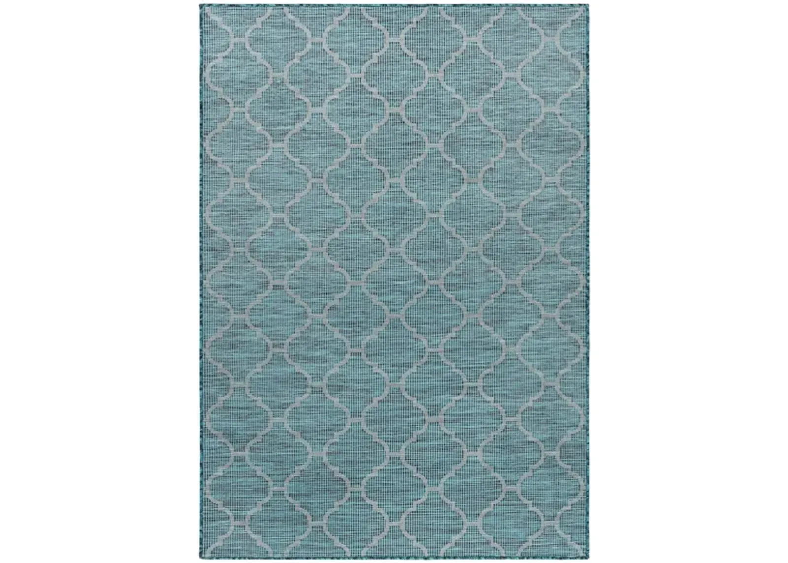 Pasadena Sage Indoor/Outdoor Area Rug in Aqua, Black by Surya