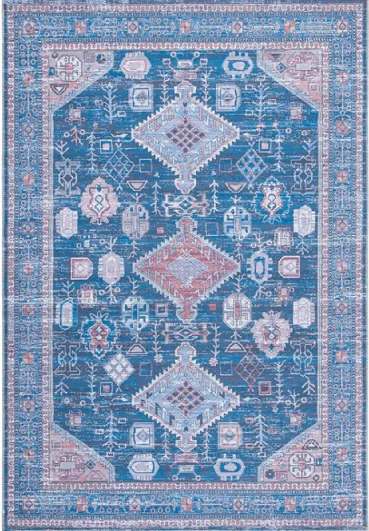 Serapi Area Rug in Blue & Ivory by Safavieh