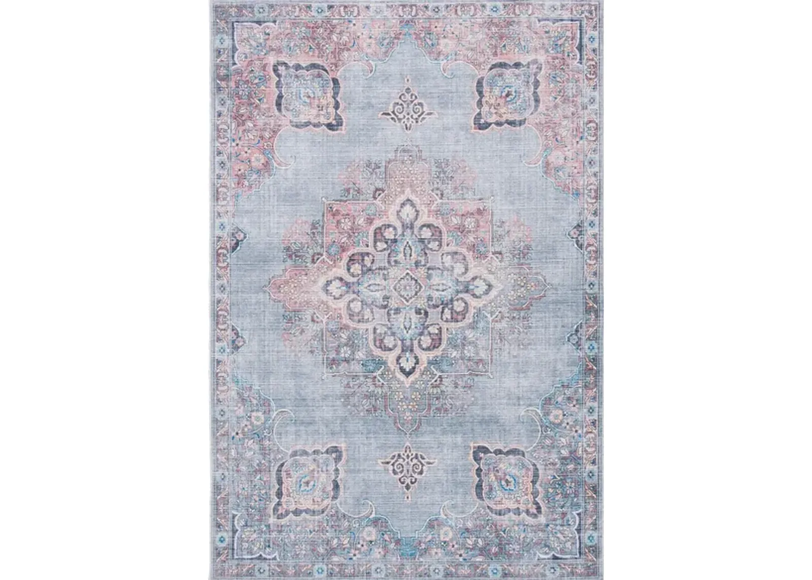 Serapi Area Rug in Ivory & Blue by Safavieh