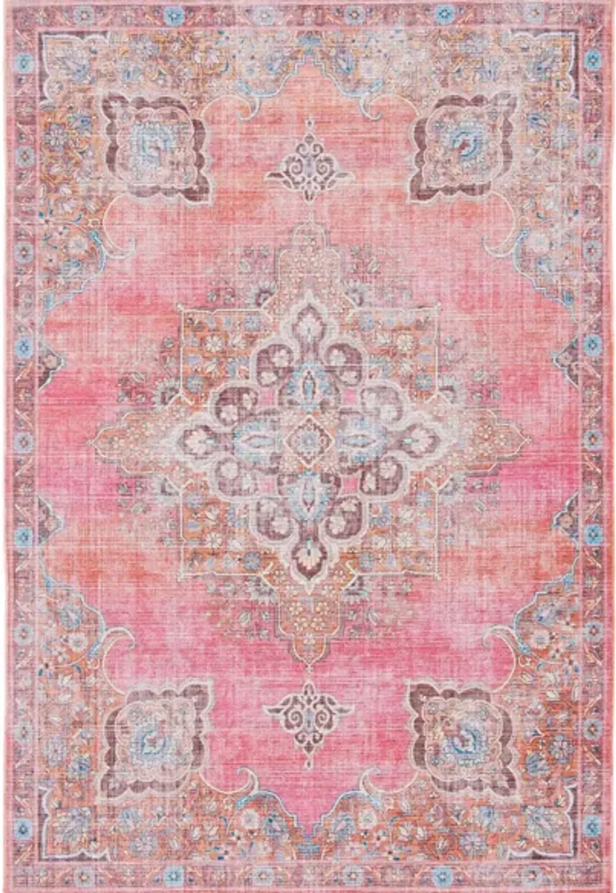 Serapi Area Rug in Pink & Beige by Safavieh