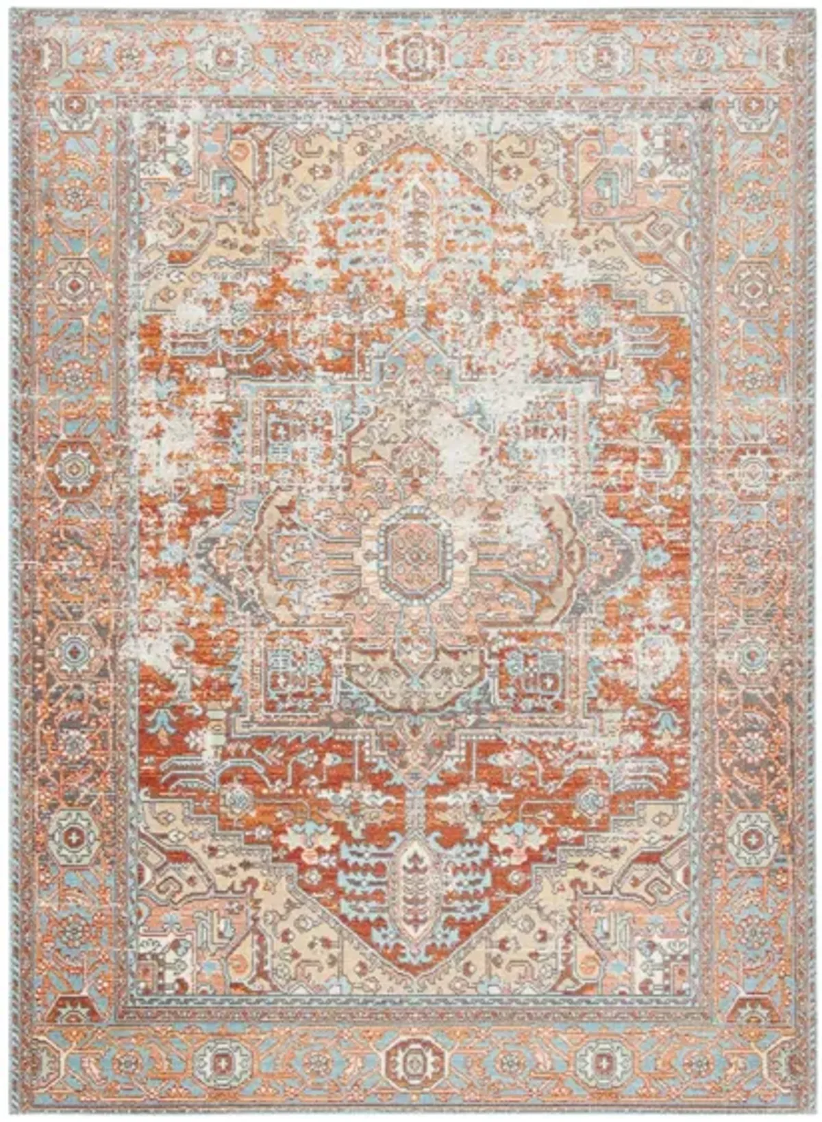 Aeson Area Rug in Rust / Taupe by Safavieh