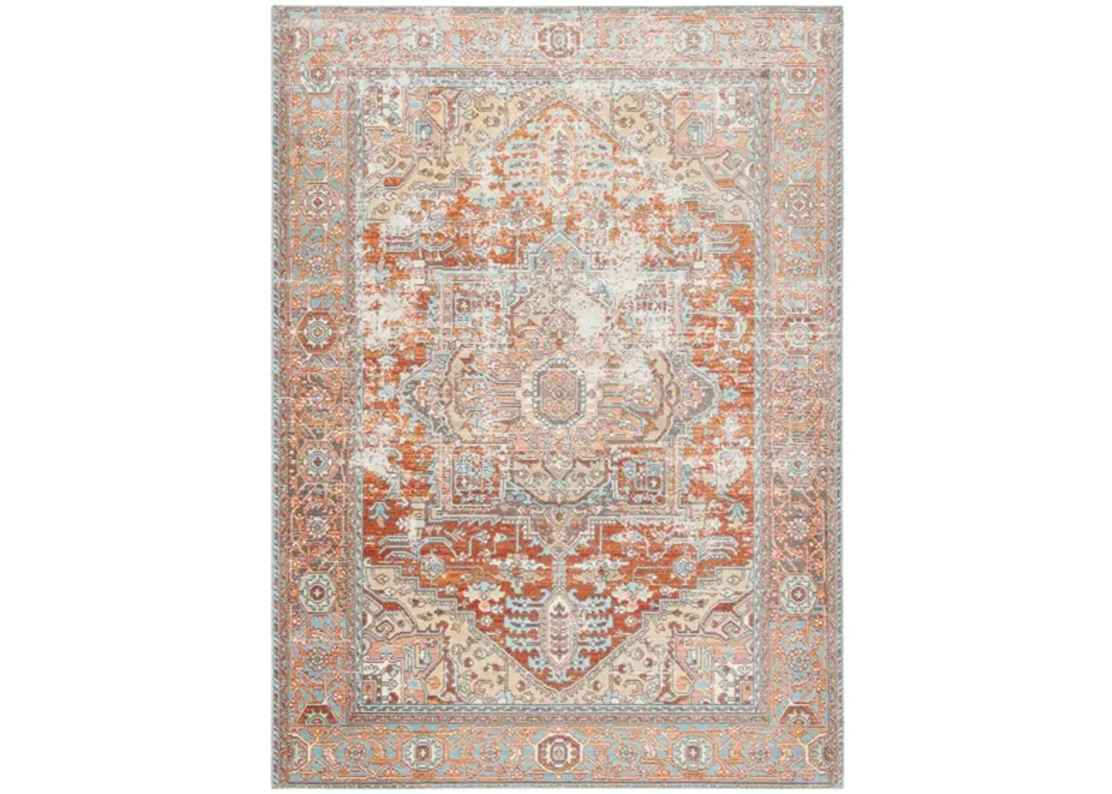 Aeson Area Rug in Rust / Taupe by Safavieh